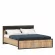 Кровать двуспальная 1600 с подъемным механизмом Техно ЛД 678.141.000.006 Дуб Золотой Черный_257364