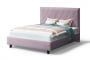 Кровать СОФИЯ 2000*1200мм (на опорах), велюр NEO 15 (лиловый), (б/основания, б/матраса)_873328