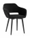 Стул с подлокотниками Саймон велюр Черный_225946