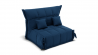 Диван Джаз 1600 (ЗР) Цвет фасада: Синий; Тип: Прямой; Материал фасада: Металл/Велюр_800489