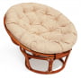 Кресло PAPASAN 23/01 W /с подушкой/ диаметр подушки 129 см, 115х101х104 см, Cognac (коньяк), ткань Старт_570708