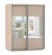 Шкаф-купе двухдверный Экспресс Дуо Комби 1600х2200h Дуб молочный_187613