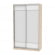 Шкаф-купе B-230х135х60-1(ДСС-Белый-D8D8)_354916