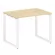 Стол письменный на О-образном м/к METAL SYSTEM БО.СП-1 Акация/Белый_246963