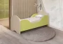 Кровать детская Малышка №7 700*1400 Дуб молочный/Ярко-розовый_201635