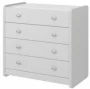 Комод с 4-мя ящиками №1 Белый_200261