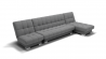 Диван Хьюстон-3 угол левый/правый (ЗР) Цвет фасада: Светло серый; Тип: Левый/правый; Материал фасада: Металл/Велюр_898517