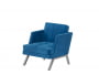 Кресло с декором из пуговиц Алдо ALDB-01L Velutto 54/Металл Серый 790*875*890_3694450