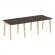 Оникс Вуд Стол переговорный (3 столешницы) OW.PRG-3.0 Дуб Мали/Дуб Светлый/Металл Белый 2340*980*750 _4457247