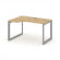 Стайл Проджект Стол рабочий эргономичный SN-59O.SPA-021(L) Тиквуд Светлый/Металл Серый/Серебро Заглу _3812235